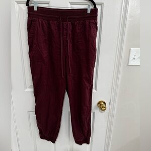 a new day Burgundy Joggers Style